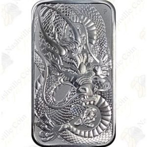 2021 Australia 1 oz .9999 fine silver Dragon bar