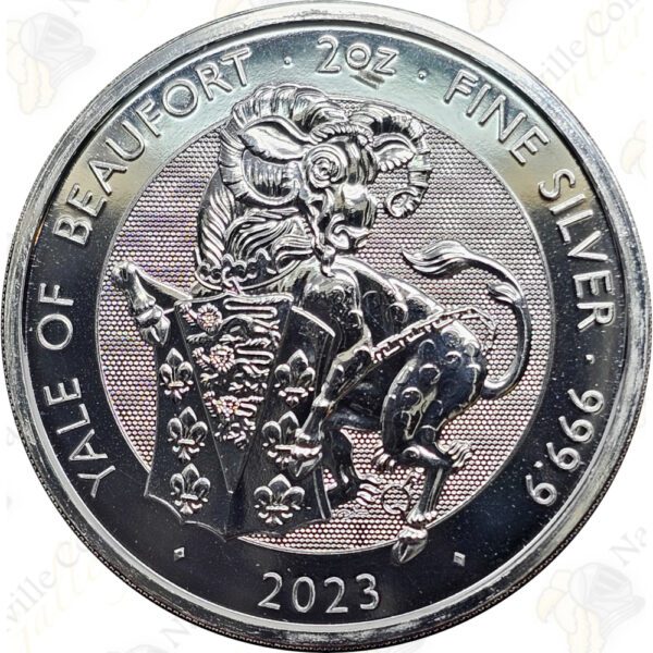 2023 Great Britain 2 oz .9999 fine silver Yale of Beaufort
