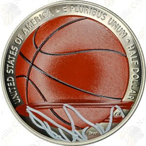 2014 Basketball Hall of Fame Commemorative Proof Half Dollar (Colorized)