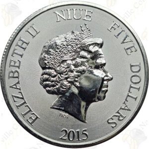 2015 2 oz Niue .999 Fine Silver Hawksbill Turtle