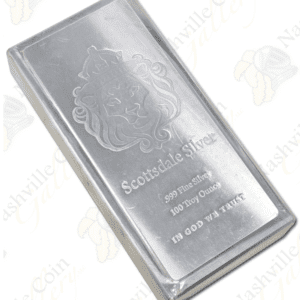 Scottsdale Mint 100 oz .999 fine silver "Stacker" bar