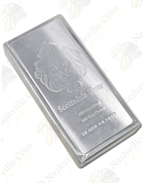 Scottsdale Mint 100 oz .999 fine silver "Stacker" bar