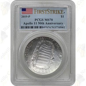 2019 Apollo 11 Uncirculated Silver Dollar -- PCGS MS70 First Strike