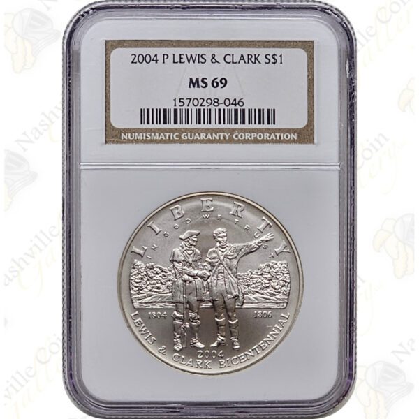 2004 Lewis & Clark Commemorative Silver Dollar -- NGC MS69