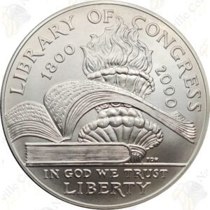 2000 Library of Congress Uncirculated Commemorative Silver Dollar