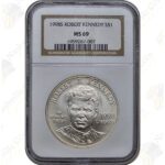 1998 Robert F. Kennedy Commemorative Silver Dollar - NGC MS69