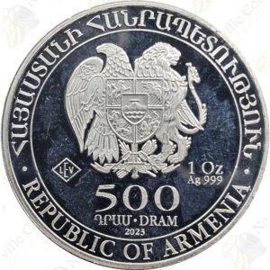 2023 Armenia Noah's Ark - 500 Drams - 1 oz .999 Fine Silver