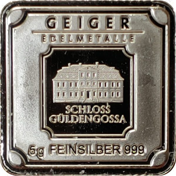 Geiger Edelmetalle 5 gram .999 fine silver bar