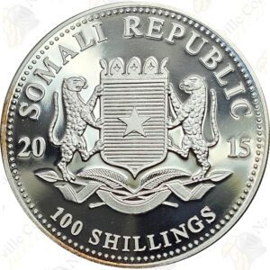 2015 Somalia 1 oz .999 fine silver Elephant