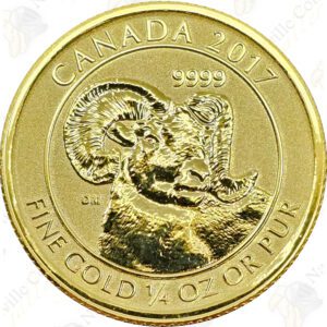 2017 Canada 1/4 oz .9999 fine gold Bighorn Sheep