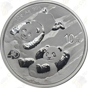 2022 30 gram CHINESE SILVER PANDA - 10 YUAN - UNCIRCULATED