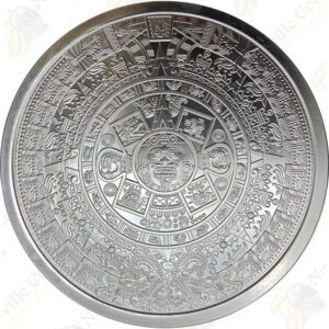 Golden State Mint Cuauhtemoc / Aztec Calendar 5 oz .999 fine silver round