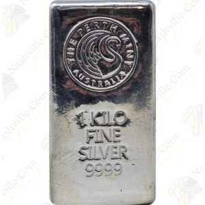 Perth Mint 1 kilo (32.15 oz) .999 fine silver bar