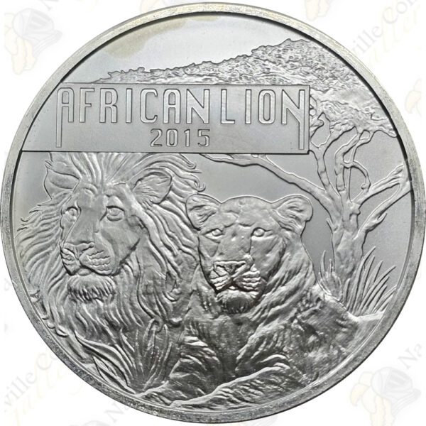 2015 Burundi 1 oz .999 fine silver African Lion