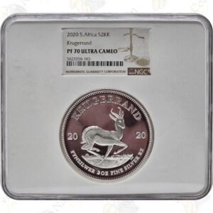 2020 South Africa 2 oz Proof Silver Krugerrand - NGC PF70 Ultra Cameo