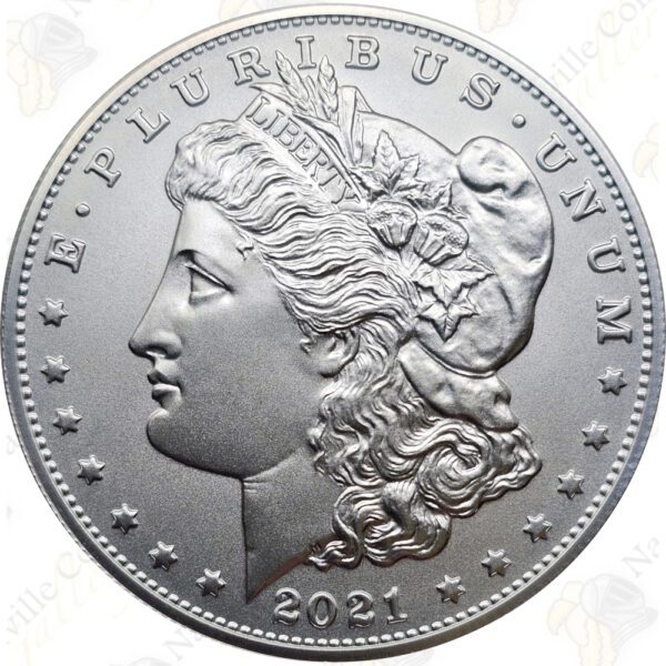 2021-O Morgan Silver Dollar with box and COA -- .858 oz pure silver.