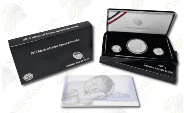 2015 March of Dimes 3-coin Special Silver Set