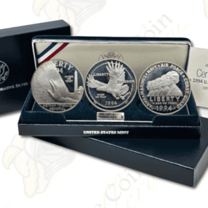 1994 US Veterans 3-coin commemorative proof set