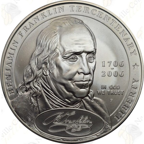 2006 Benjamin Franklin -- Founding Father Uncirculated Commemorative Silver Dollar