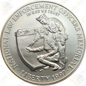 1997 Law Enforcement Uncirculated Commemorative Silver Dollar