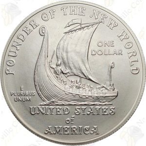 2000 Leif Ericson Uncirculated Commemorative Silver Dollar