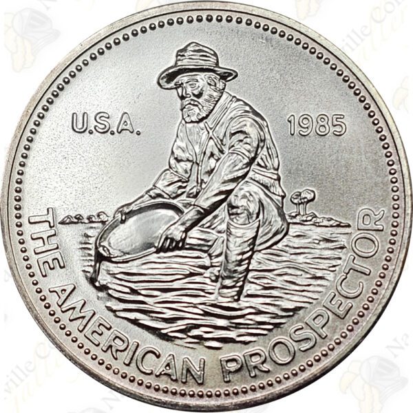 1985 Engelhard 1 oz .999 fine silver Prospector