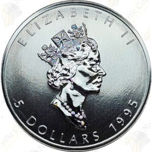 1995 Canada 1 oz .9999 fine silver Maple Leaf