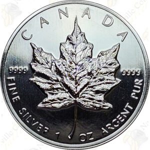 1995 Canada 1 oz .9999 fine silver Maple Leaf