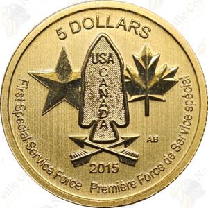 2015 Canada 1/10 oz gold First Special Service Force