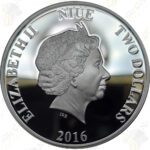 2016 Niue 1 oz .999 silver Yoda (Proof)