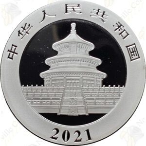 2021 30 gram CHINESE SILVER PANDA - 10 YUAN - UNCIRCULATED