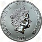 2021 Niue 1 oz .999 fine silver Turtle