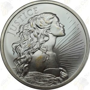 2022 Silver Shield (by Golden State Mint) 1 oz .999 fine silver "Justice"