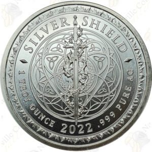 2022 Silver Shield (by Golden State Mint) 1 oz .999 fine silver "Justice"