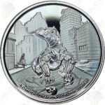 2022 Tokelau (Scottsdale Mint) 1 oz .999 finen silver Komodo Dragon - A.I. Apocolypse