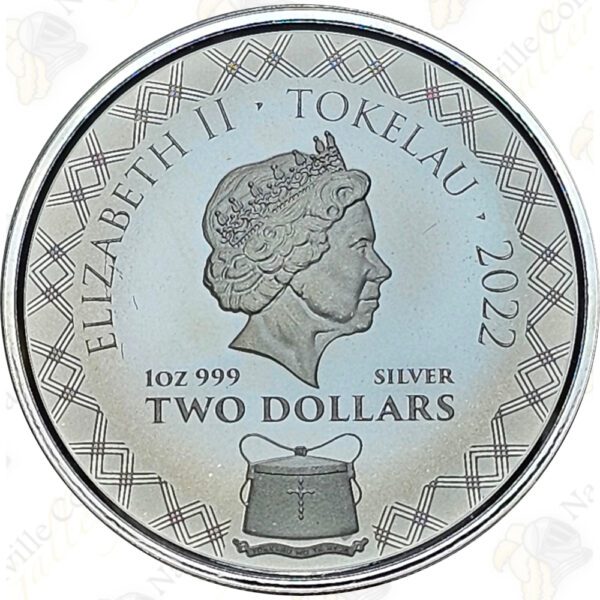 2022 Tokelau (Scottsdale Mint) 1 oz .999 finen silver Komodo Dragon - A.I. Apocolypse