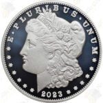 2023-S Proof Morgan Silver Dollar with box and COA -- .858 oz pure silver.