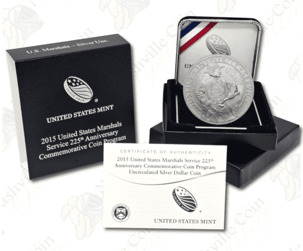 2015 U.S. Marshals Commemorative Uncirculated Silver Dollar