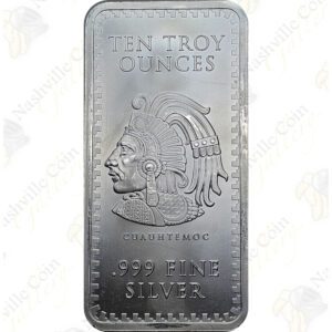 Golden State Mint Cuahtemoc / Aztec Calendar 10-oz silver bar