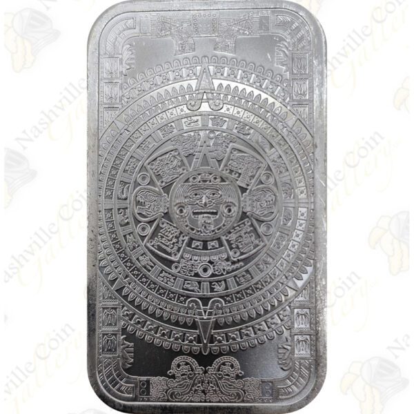 Golden State Mint Cuahtemoc / Aztec Calendar 1-oz silver bar