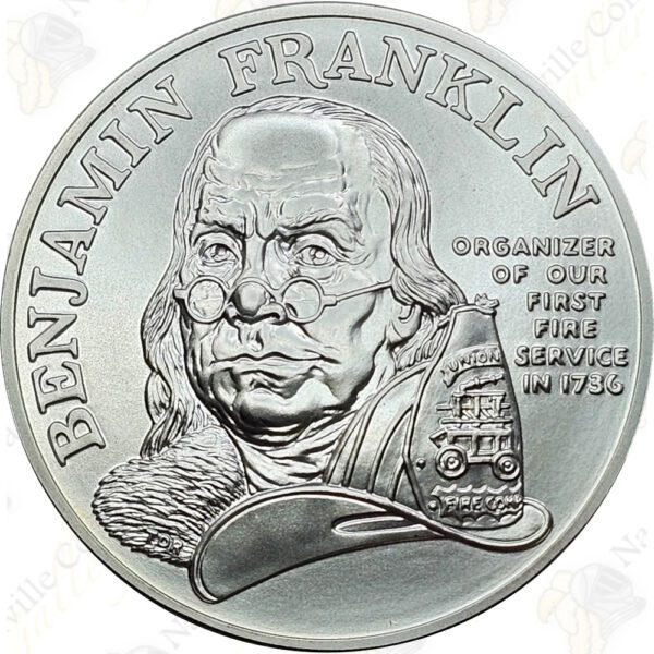 Ben Franklin Firefighters Silver Medal (Uncirculated)