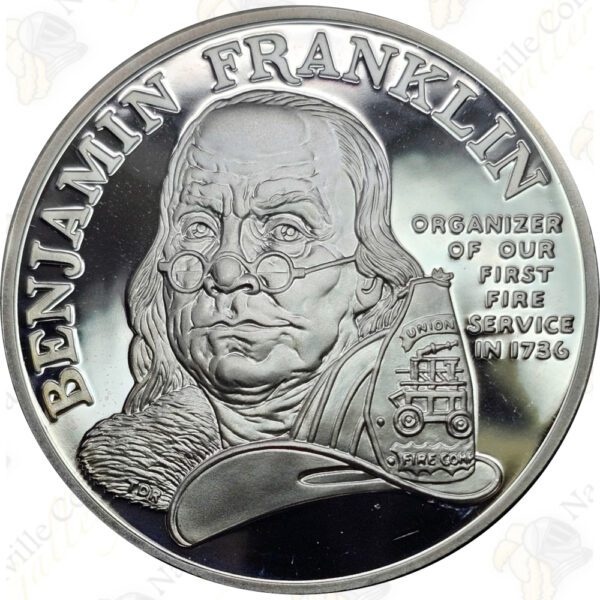 Ben Franklin Firefighters Silver Medal (Proof)