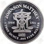 Johnson Matthey 1 oz .999 fine silver "Freedom The American Way"