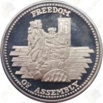 Johnson Matthey 1 oz .999 fine "Freedom of Assembly"