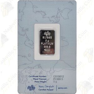 PAMP Fortuna 5 gram .9995 Platinum Bar