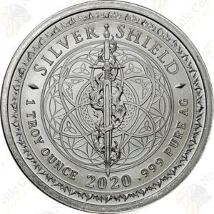 2020 Silver Shield (Golden State Mint) 1 oz .999 fine silver Bull
