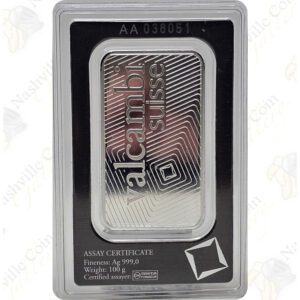 Valcambi 100 gram .999 fine silver bar