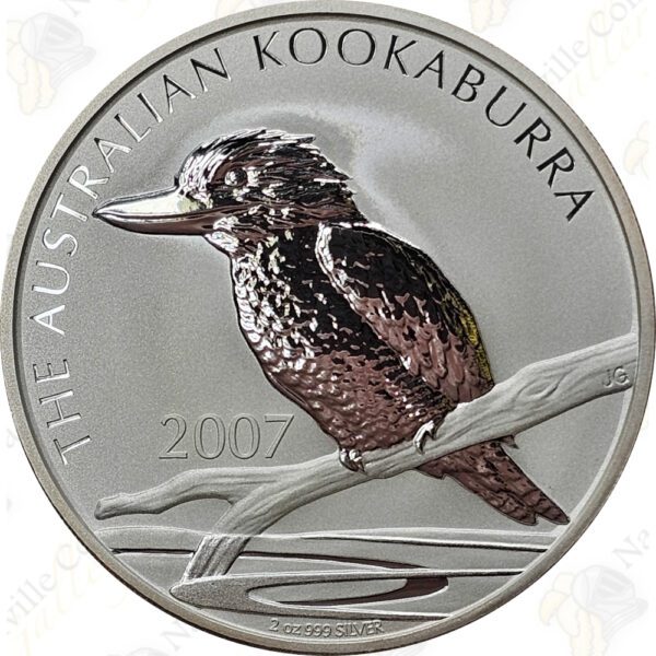 2007 Australia 2 oz .999 fine silver Kookaburra