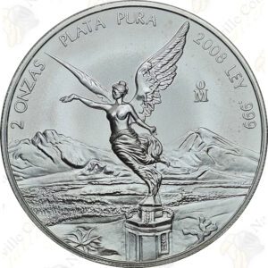 2008 Mexico 2 oz .999 fine silver Libertad