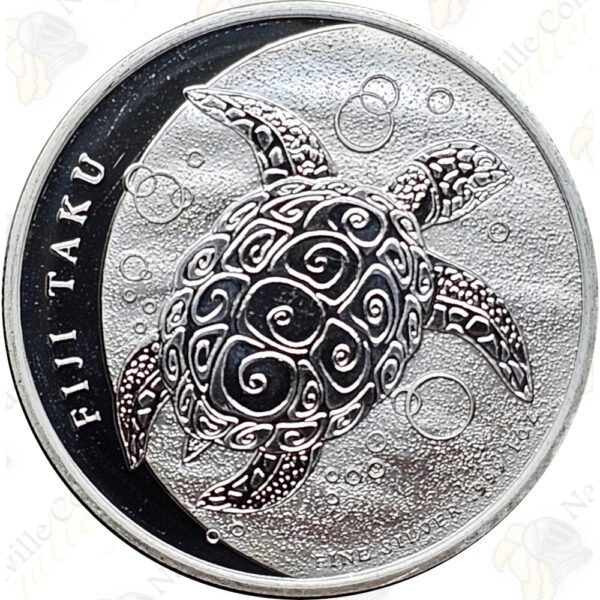 2011 Fiji 1 oz .999 fine silver Hawksbill Turtle (Taku)